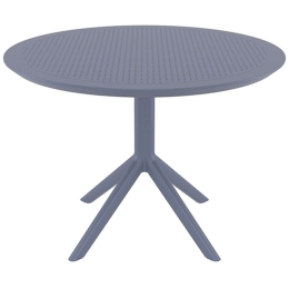 Τραπέζι Sky 20.0810 Φ105x74cm Πολυπροπυλένιου Dark Grey Siesta