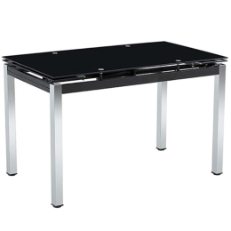 Τραπέζι Επεκτεινόμενο 09.0670 London 120-160cm 70x75cm Black Zita Plus