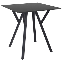 Τραπέζι Max 20.0823 70x70x74cm 12mm Laminate Black Siesta