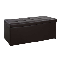 Σκαμπω Με Αποθηκευτικο Χωρο Triscube Pu Καφε Hm223.03  121x51,5x50cm Τεχνόδερμα