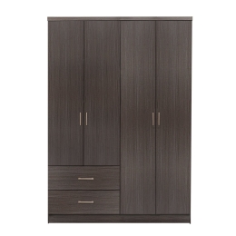 Ντουλάπα Hm339.01 118.8Χ42Χ181 cm Τετράφυλλη Μελαμίνη
