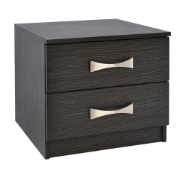 Κομοδινο Με 2 Συρταρια Και Χερουλι Hm2235.01 Zebrano 48X40X42 cm Μελαμίνη