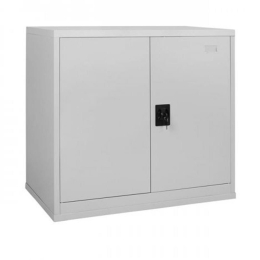 Ντουλάπα Μεταλλική Hm5115 Με Δύο Ράφια Δίφυλλη Grey 90x45x91εκ. Δίφυλλη Μέταλλο