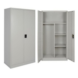 Ντουλάπα Μεταλλική Hm5116 Με Χώρισμα Δίφυλλη Grey 90x45x181εκ. Δίφυλλη Μέταλλο
