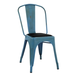 Καρεκλα Melita Μπλε Πατινα Με Καθισμα Hm8062.88 Metal