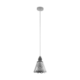 Φωτιστικό Οροφής Κρεμαστό Talbot 2 33014 Silver Eglo Μέταλλο,Ξύλο