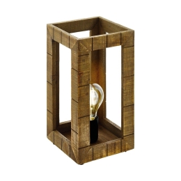 Φωτιστικό Επιτραπέζιο Takhira 43016 Black-Brown Eglo Μέταλλο,Ξύλο