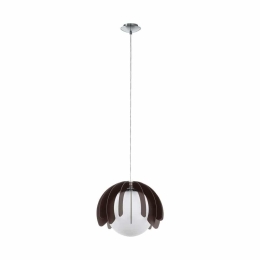 Φωτιστικό Οροφής Κρεμαστό Rambla 98376 White-Black Eglo Μέταλλο,Ξύλο