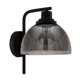 Φωτιστικό Τοίχου - Απλίκα Beleser 98385 Black-Clear Eglo Μέταλλο,Γυαλί