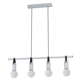 Φωτιστικό Οροφής Ράγα Apricale 98282 Grey-Black Eglo Μέταλλο, Δέρμα
