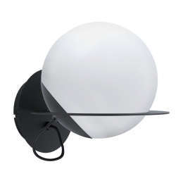 Φωτιστικό Τοίχου - Απλίκα Sabalete 98365 White-Black Eglo Μέταλλο,Γυαλί
