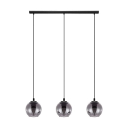 Φωτιστικό Οροφής Ράγα Ariscani 98652 Black-Clear Eglo Μέταλλο,Γυαλί