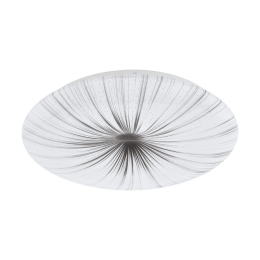 Φωτιστικό Οροφής Πλαφονιέρα Led Nieves 98325 White-Silver Eglo Μέταλλο,Πλαστικό