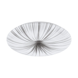 Φωτιστικό Οροφής Πλαφονιέρα Led Nieves 98326 White-Silver Eglo Μέταλλο,Πλαστικό