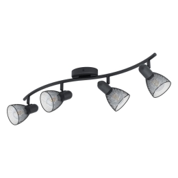 Φωτιστικό Οροφής Spot Carovigno 98623 Black Eglo Μέταλλο
