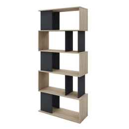 Βιβλιοθήκη Lego Sonoma-Dark Grey 80x33x175cm 24-0472 Μελαμίνη