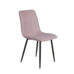 Καρέκλα All Day Dusty Pink 46x56,5x87cm 03-0634 Σετ 4τμχ Chenille, Μέταλλο