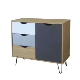 Κομότα Artic Sonoma-Black 94,5x40x79,9cm 09-1000