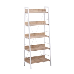 Βιβλιοθήκη One Step Up 28-0222 Με 5 Ράφια 60x35xH149cm Sonoma - White Μελαμίνη,Μέταλλο