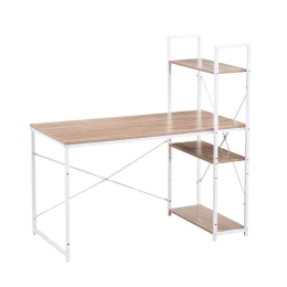 Γραφείο Με Βιβλιοθήκη Torre 28-0230 120x60xH121cm Sonoma - White