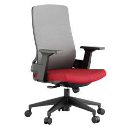Καρέκλα Γραφείου Bongo 25-0638 60x63x96/108cm Grey-Bordo