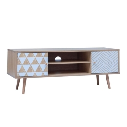 Έπιπλο Τηλεόρασης Triangle 05-0677 Με Pattern 120x40x45cm Sonoma
