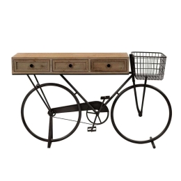 Κονσόλα Veloci 05-0422 145,5x36x86cm Natural-Black