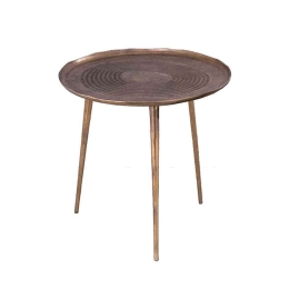 Τραπεζάκι Zen 57 04-0863 Side Rough Φ57x56cm Antique Gold