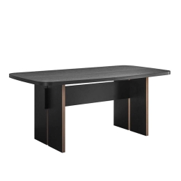 Τραπέζι 02-0491 180x95x75cm Black Oak Μελαμίνη