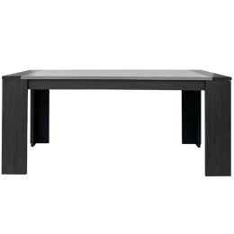 Τραπέζι Wasco 02-0551 180x90x76cm Black Oak-Cement Μοριοσανίδα, Μελαμίνη