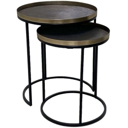 Ζιγκόν Totale (Σετ 2Τμχ) 04-0878 Φ49x56/41x49cm Antique Brass-Black