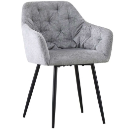 Πολυθρόνα Savvy 03-1032 56x55x85cm Light Grey Μέταλλο,Ύφασμα