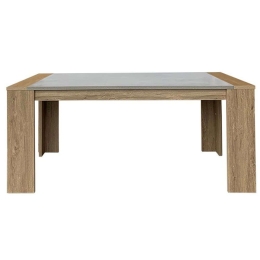 Τραπέζι Wasco 02-0548 180x90x76cm Dark Oak-Cement Μοριοσανίδα, Μελαμίνη