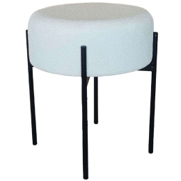 Σκαμπό Unico 16-0610 Φ40x45cm Cream-Black