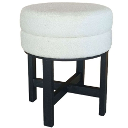 Σκαμπό Segu 16-0600 Φ42x47cm Cream-Black