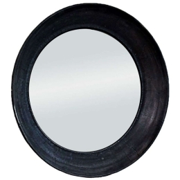 Καθρέπτης Τοίχου Servendo 11-0515 Φ61x8cm Black Αλουμίνιο,Γυαλί