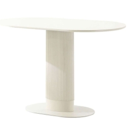 Τραπέζι Creamy 27-0198 130x80x75cm Cream Μέταλλο.ABS