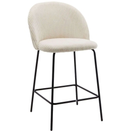 Σκαμπό Μπαρ Κοτλέ Votsalo 26-0016 48x56x95cm Cream-Black