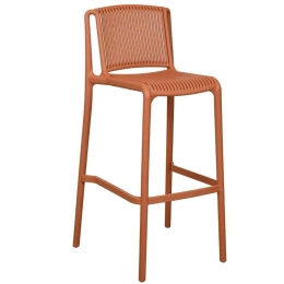 Σκαμπό Μπαρ Polly 26-0030 41x47x100,5cm Terracotta