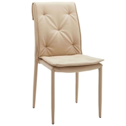 Καρέκλα Pillow 03-1067 43x53,5x91cm Beige Μέταλλο,Τεχνόδερμα