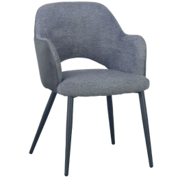 Πολυθρόνα Ascot 03-1065 60x63,5x79cm Dark Grey Μέταλλο,Ύφασμα