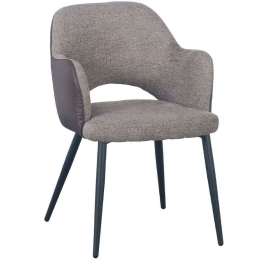 Πολυθρόνα Ascot 03-1064 60x63,5x79cm Dark Brown Μέταλλο,Ύφασμα