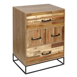 Συρταριέρα FOP212 Oak 49x35x70cm Espiel Μέταλλο,Ξύλο