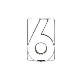 Διακοσμητικός Αριθμός Έξι MAT6 Διάφανο 11x7x3cm Espiel Γυαλί