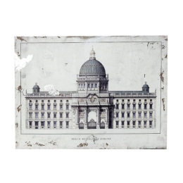 Κάδρο Berlin Schloss VUR104 Μπεζ 60x80x3,5cm Espiel Οριζόντιοι Ξύλο