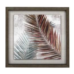 Κάδρο Φύλλα RAM214 Κόκκινο-Μπλε 50x50cm Espiel Τετράγωνοι Ξύλο