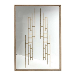 Καθρέφτης FEC103 Χρυσό 70x60x3cm Espiel Ξύλο