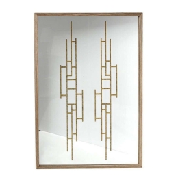 Καθρέφτης FEC104 Χρυσό 70x60x3cm Espiel Ξύλο