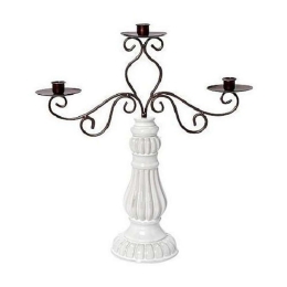 Κηροπήγιο 3 Θέσεων GIO115K2 Κρεμ 39,8x34x9,8cm Espiel Κεραμικό