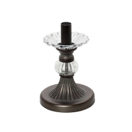 Κηροπήγιο Ρετρό FUT301 Μπρονζέ 18,5x13,2x13,2cm Espiel Μέταλλο,Γυαλί